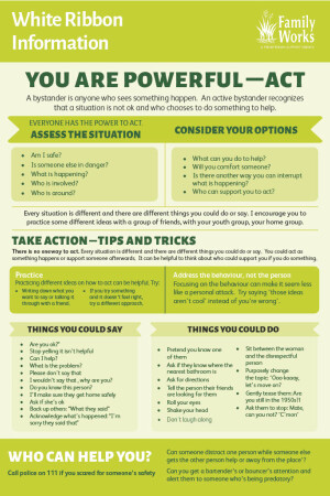 White Ribbon Information Leaflet
